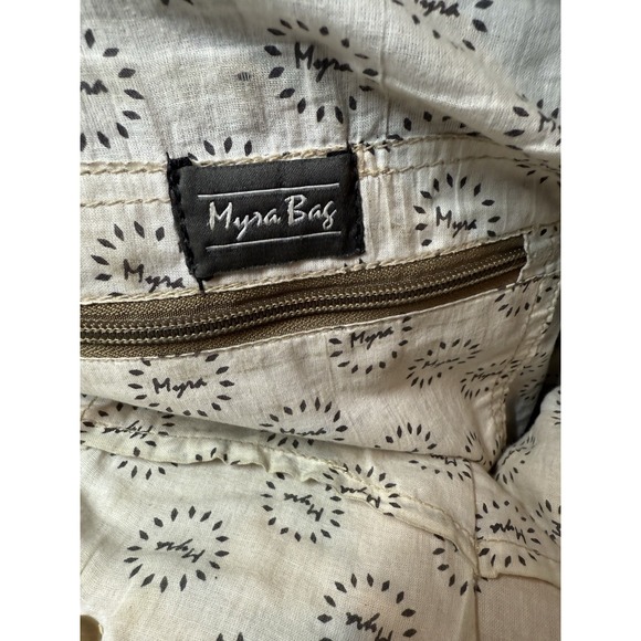 Myra Womens Quaint Canvas‎ Cow Hair Tote Bag Leather Strap Southwest Design - Picture 5 of 10